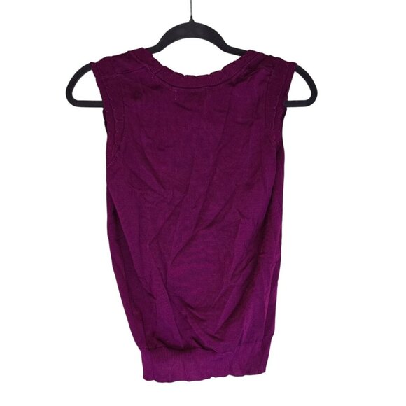 Liz Claiborne Womens Sleeveless Knit Sweater Top Madrid Rose Size S - Picture 2 of 6